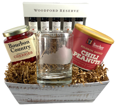 Kentucky Cocktail Basket/Box - It's 5 o'clock somewhere! We've got everything you need in this cocktail kit, just add your favorite bourbon!