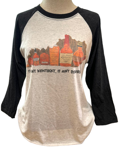 Kentucky Bourbon Raglan Shirt - You don't have to choose between Maker's Mark, Four Roses, Woodford Reserve, or Buffalo Trace with this hand designed tee!