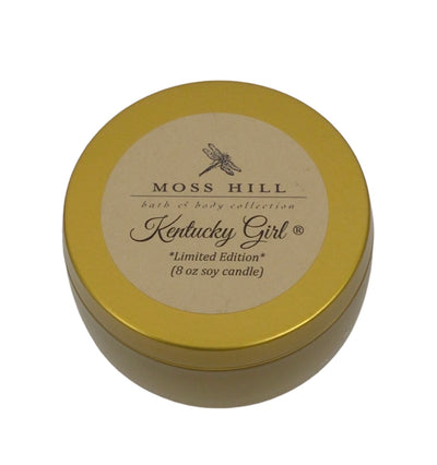 Moss Hill Soy Candles- Whether you want to "Bathe in Bourbon, dream of a "Kentucky Lily" cocktail at Churchill Downs, or just think about your favorite "Kentucky Girl," you can't go wrong with these candles.