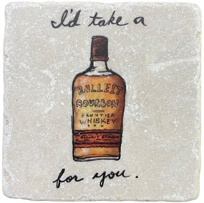 Bourbon Marble Coaster Featuring your Favorite Distilleries