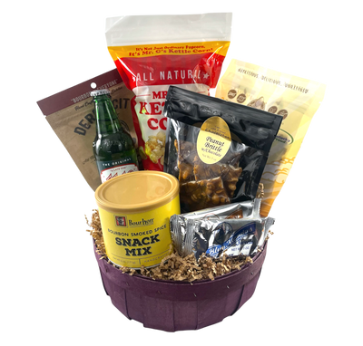 Kentucky Snack Break Basket/Box - Satisfy both your sweet and salty tooth with Kentucky's finest snacks and drinks!