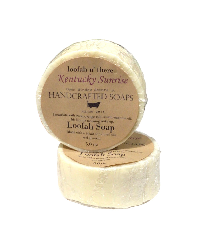 Open Window Scents Loofa Soap - a gentle exfoliation with scents that remind you of the rolling Bluegrass hills.