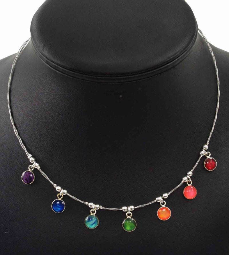 Hand-painted Rainbow Necklace - You don&