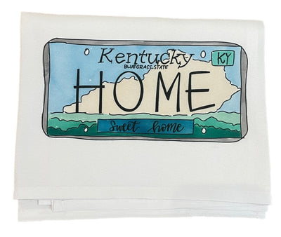 "Home" License Plate Tea Towel