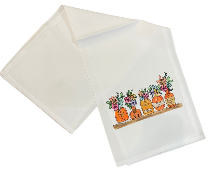 Bourbon Flower Vase Tea Towel - Does the front of your oven or dishwasher need a facelift?