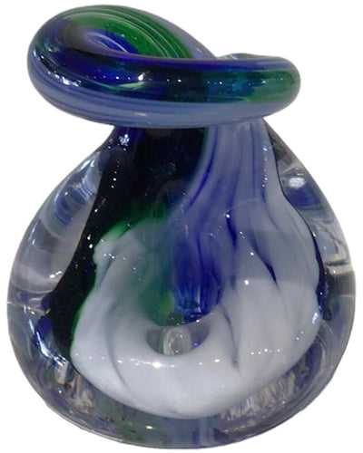 "Kiss" Pen Holder - This colorful handblown glass piece will do more than help you keep up with your pen!
