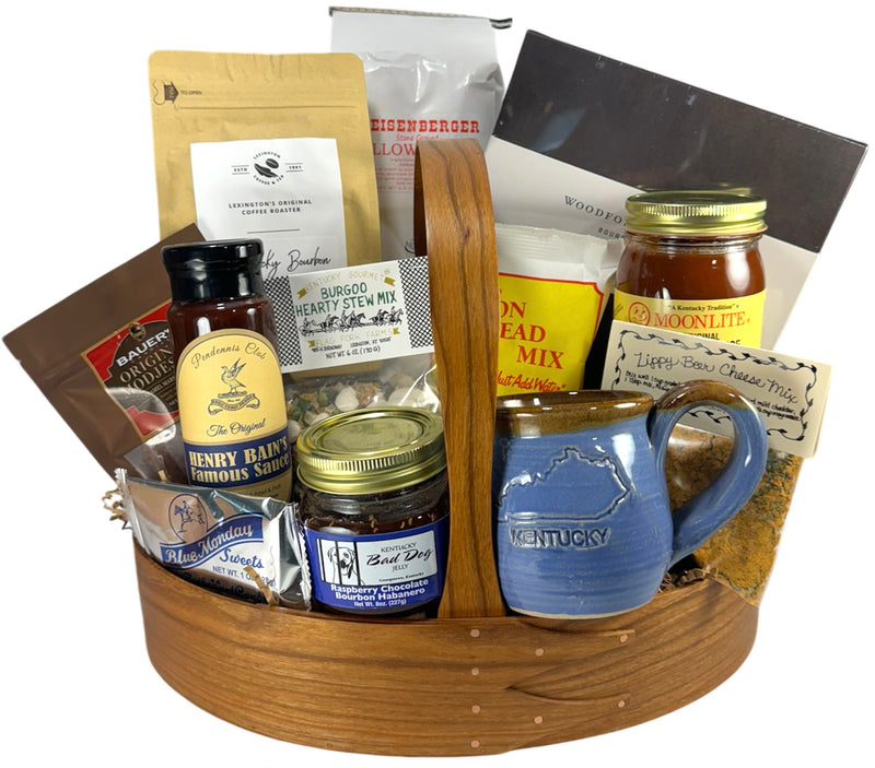 Best of the Bluegrass Gift Basket or Box -  Take a bite out of the Bluegrass with bourbon balls, beer cheese mix, Modjeskas, and more!