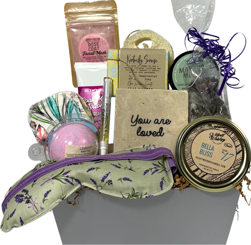 Ultimate Kentucky Spa Basket/Box - Give the gift of self-care with Kentucky inspired spa products