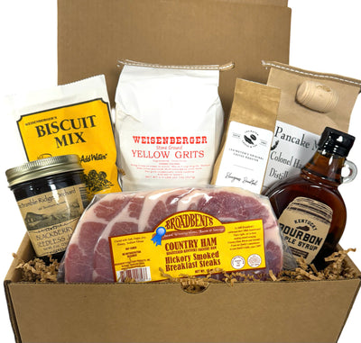 Bluegrass Breakfast Basket/Box - Give the gift of Southern Charm and hospitality with all the Kentucky-grown breakfast you can enjoy. It'll last ya several helpings!