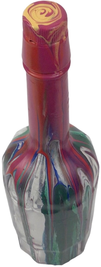 Hand painted Sazerac Rye Whiskey Bottle - remember your distillery trip with bright decor your partner will love!