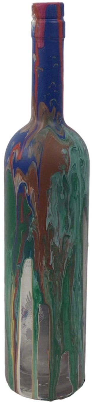 Hand painted Eagle Rare Bourbon Bottle - remember your distillery trip with bright decor your partner will love!