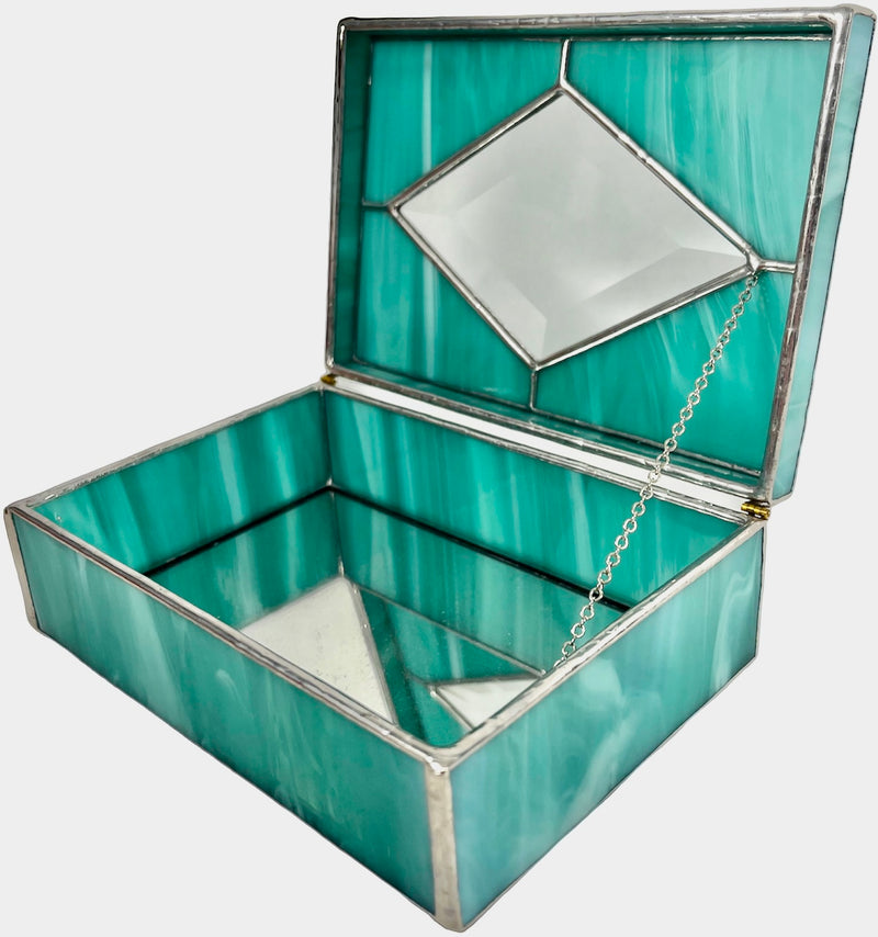 Stained Glass Jewelry Box - just one left!