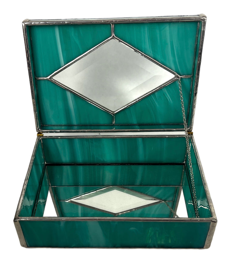 Stained Glass Jewelry Box - just one left!