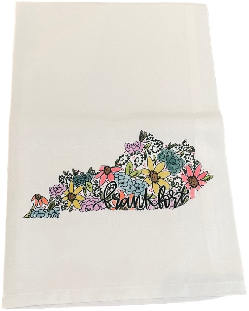 Floral Kentucky Tea Towel