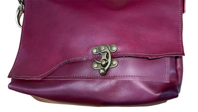 Maroon Horizontal Leather Bag