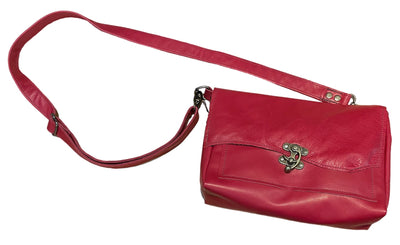 Red Leather Horizontal Bag