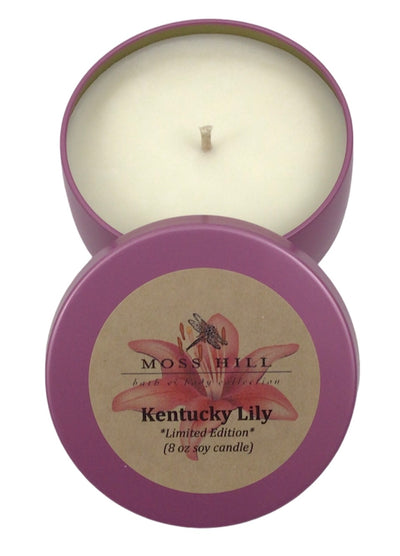 Moss Hill Soy Candles- Whether you want to "Bathe in Bourbon, dream of a "Kentucky Lily" cocktail at Churchill Downs, or just think about your favorite "Kentucky Girl," you can't go wrong with these candles.