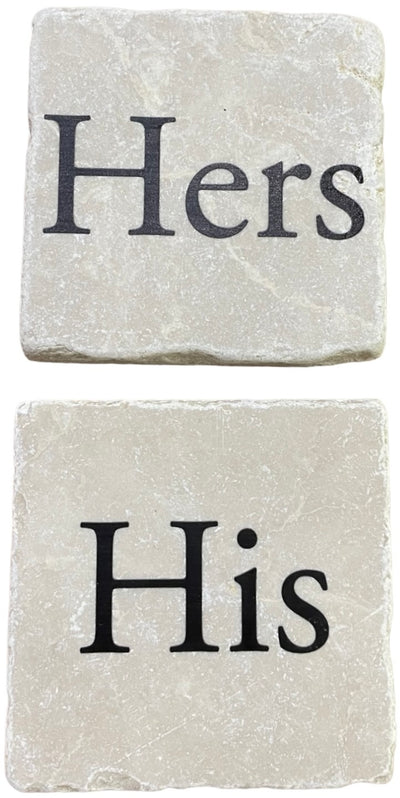 His or Hers Marble Coaster