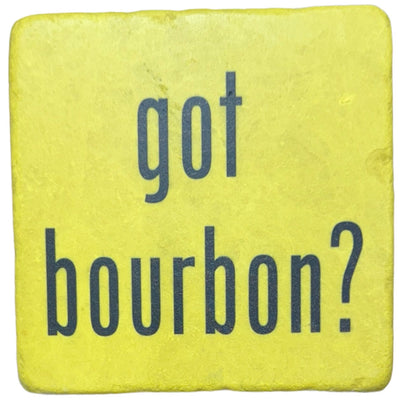 "Got Bourbon?" Marble Coaster--A question all bourbon fans want to ask