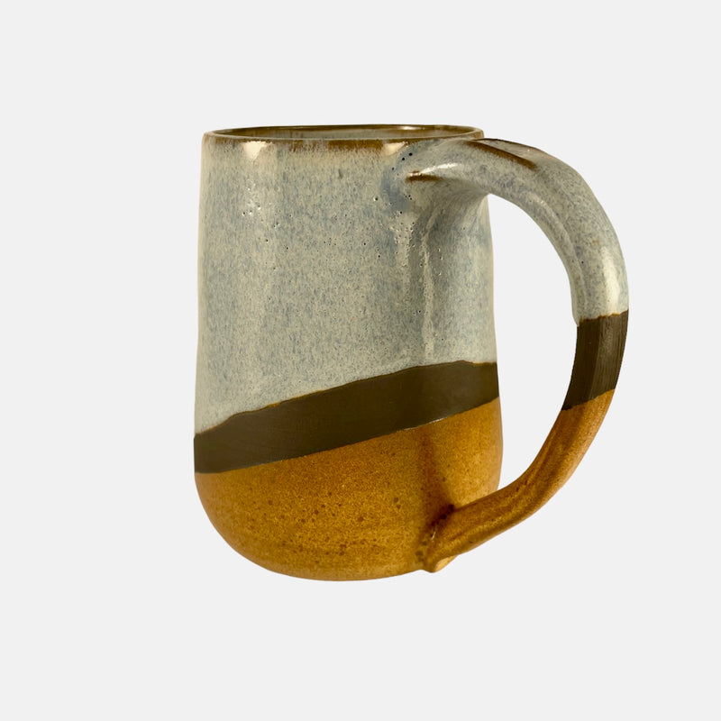 Large Multi-Glaze Ceramic Mug