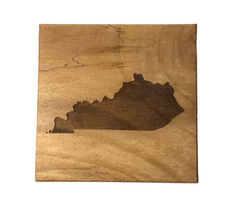 Wooden Kentucky Coaster - Need a resting spot for your old-fashioned class? Keep your coffee tables ring-free with these handcrafted wooden coasters.