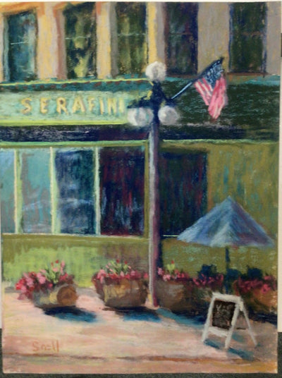 Original Pastel "Serafini" - Commemorate one of Frankfort's finest dining restaurants, Serfini's, with this pastel piece.